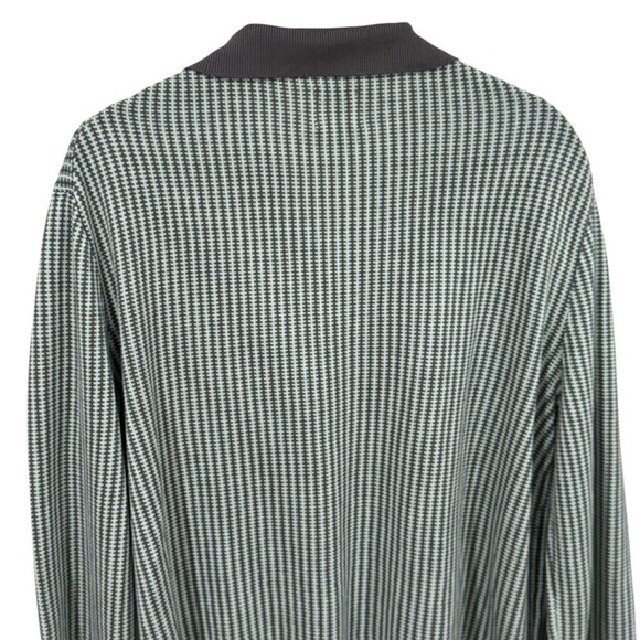 Max ‘n Chester Seafoam Green and Grey Geometric Long Sleeve Polo Size L - Picture 8 of 13